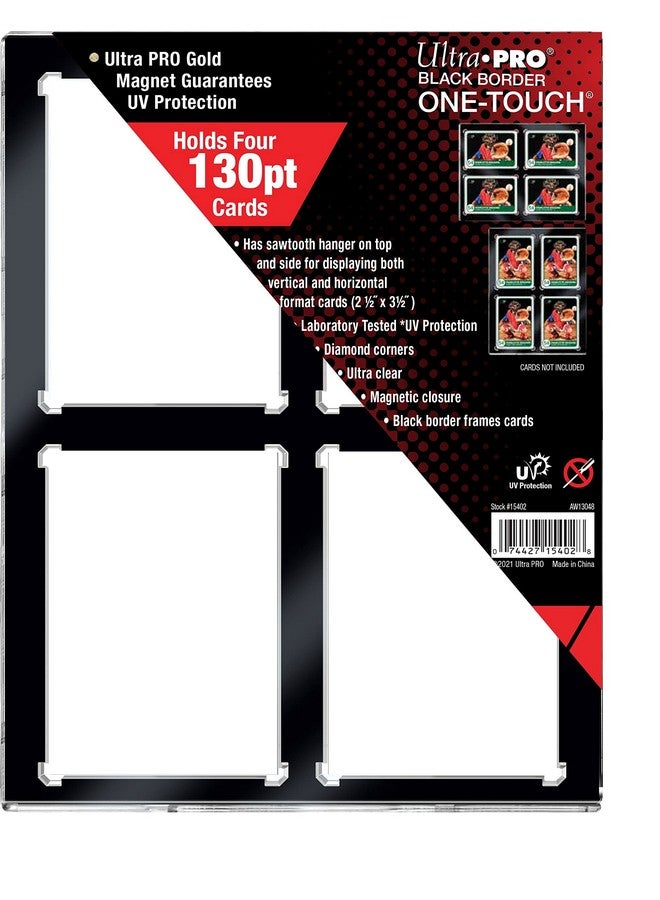 Ultra Pro 130PT 4-Card Black Border UV ONE-Touch Magnetic Holder - Image 3
