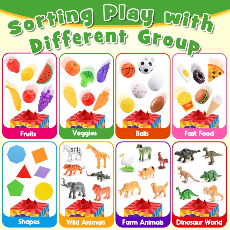 Toyze Montessori Sensory Toys for 2-6 Year Olds | 58-Piece Learning & Sorting Games with Mystery Box | Preschool Activities & Speech Therapy Gifts | Easter Basket Stuffers, Birthday Gifts for Boys & Girls - Image 3