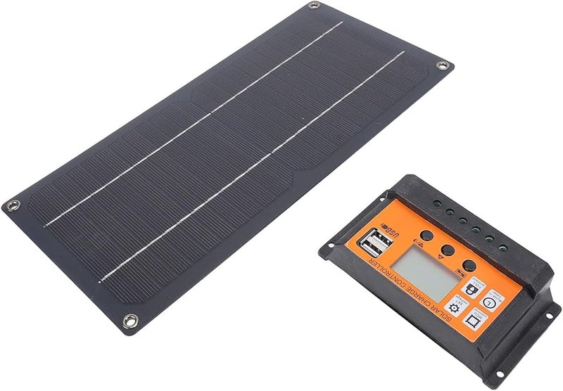 10A وحدة تحكم 10W أحادية البلورية مقاومة للماء 12V مجموعة ألواح شمسية للسيارة RV القارب - Image 1
