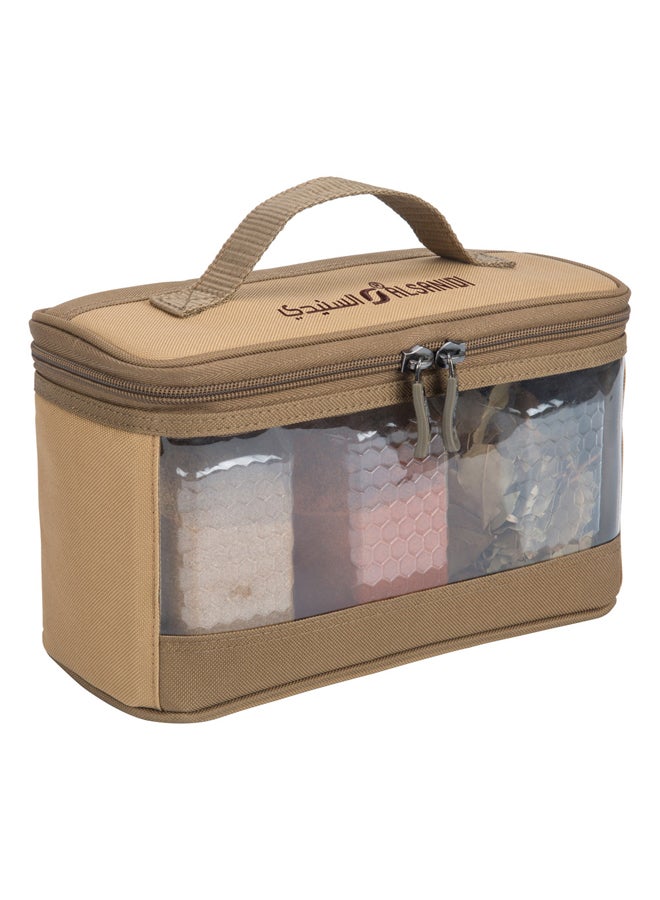 AL SANIDI spices set bag, Completed spices cans, Kaki - Image 3