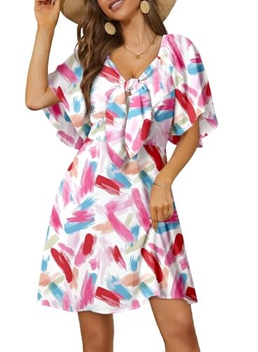 Dokotoo Boho Dresses for Women 2025 Boho Dress Floral Dress for Women Spring Sundresses Vacation Beach Outfits for Women Resort Wear Womens Clothes Clothing Sun Fashion - Image 1