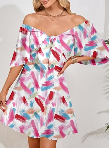 Dokotoo Boho Dresses for Women 2025 Boho Dress Floral Dress for Women Spring Sundresses Vacation Beach Outfits for Women Resort Wear Womens Clothes Clothing Sun Fashion - Image 3