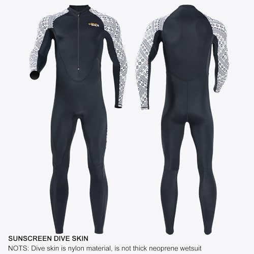 DIVE & SAIL Dive Skin Full Body Rash Guard for Men Youth Swimsuit Wetsuit Front Zipper One Piece UV Protection Snorkel Suit for Diving Surfing Kayaking 3XL Size - Image 2