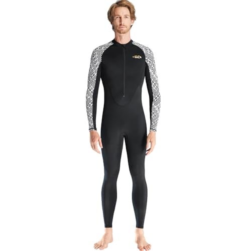 DIVE & SAIL Dive Skin Full Body Rash Guard for Men Youth Swimsuit Wetsuit Front Zipper One Piece UV Protection Snorkel Suit for Diving Surfing Kayaking 3XL Size - Image 1