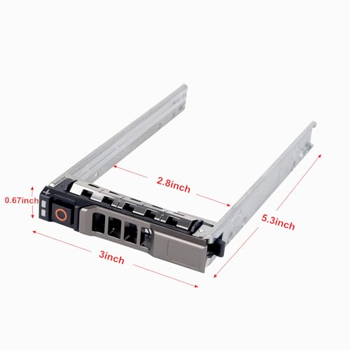 Heretom Hard Drive Tray Caddy 2.5 SSD Bracket G176J Hard Drive Bracket Compatible with Dell PowerEdge R410 R610 R710 R620 R720 T320 T420 R630 R730 T440 T640, 2 Pack - Image 2