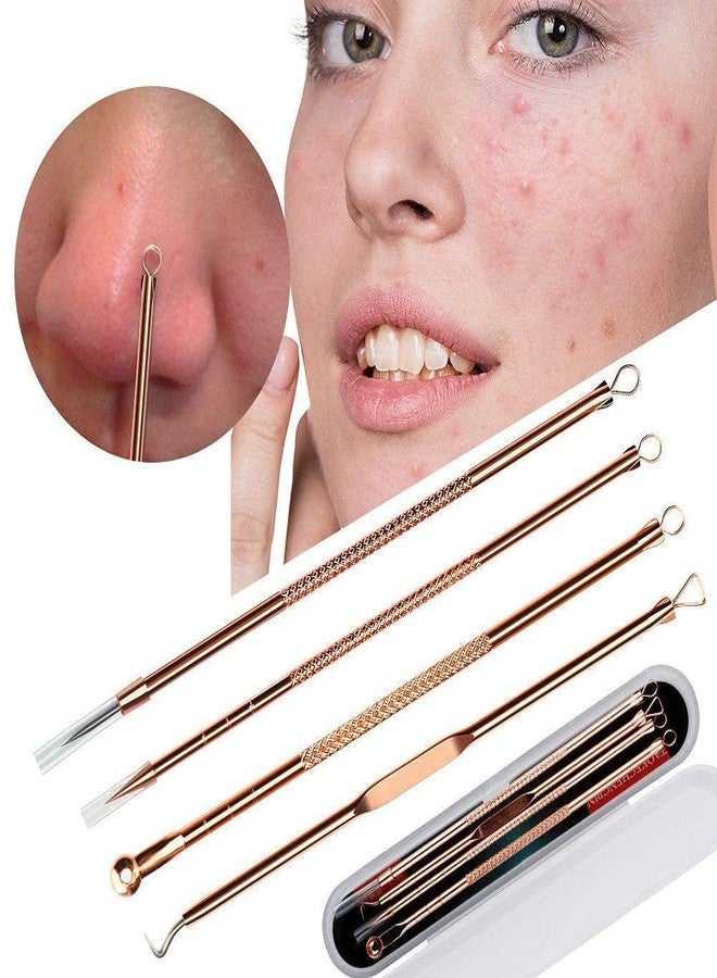Beauzy Blackhead Pimple Golden Remover Tools for Professional Tweezers Kit for Remove Acne Comedone Extractor, Black Heads Removing on Face Removal - Image 5