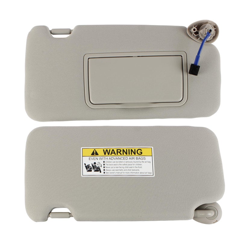 PEVAST PEVEST Sun Visor with Lights&Mirror LH Driver Side-Platinum Gray Interior for Honda HR-V EX-L/EX/LX/Sport 2016-2022 | Replaces OE:83230-T7W-A12ZA, 83280-T7W-A11ZA (Honda HRV 16-22 Platinum Gray Left) - Image 2