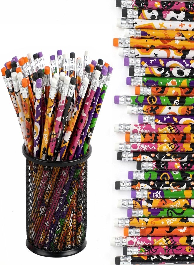 DIYASY Halloween Pencils for Kids, 12 Design 48 Pack Pencils Bulk with Erasers Assorted Colorful Fall Pencil Set for Halloween Goodies Gift Prize Party Favor Supplies - Image 1