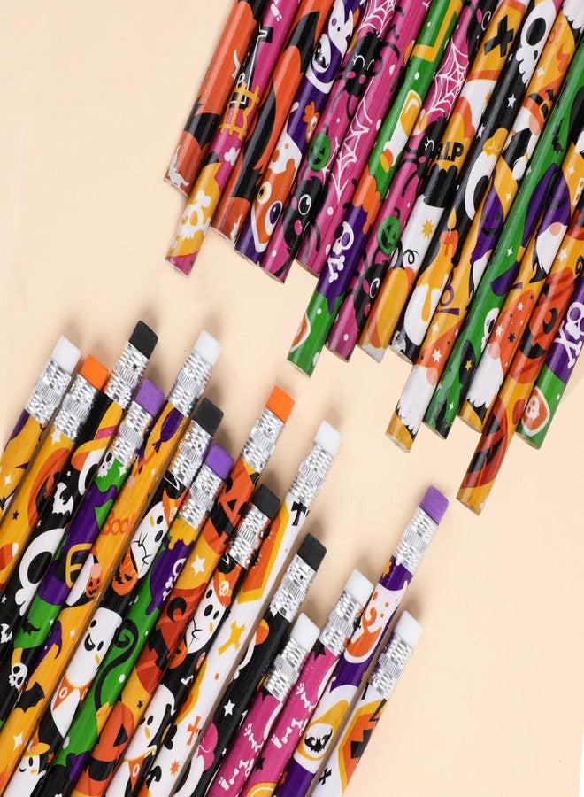 DIYASY Halloween Pencils for Kids, 12 Design 48 Pack Pencils Bulk with Erasers Assorted Colorful Fall Pencil Set for Halloween Goodies Gift Prize Party Favor Supplies - Image 3