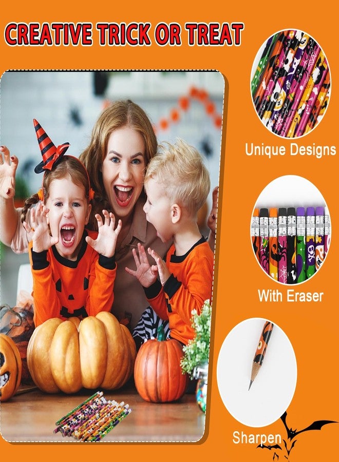 DIYASY Halloween Pencils for Kids, 12 Design 48 Pack Pencils Bulk with Erasers Assorted Colorful Fall Pencil Set for Halloween Goodies Gift Prize Party Favor Supplies - Image 5