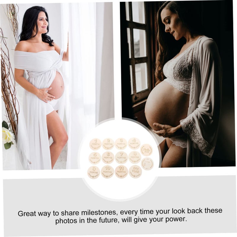 Wooden Monthly Milestone Cards With Eco Friendly Blanket For Baby Photo Props - Image 3