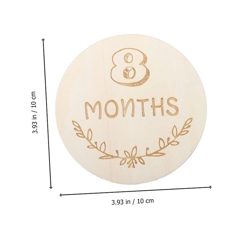 Wooden Monthly Milestone Cards With Eco Friendly Blanket For Baby Photo Props - Image 5