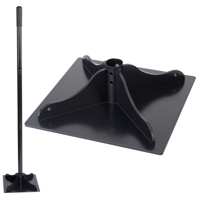 Acostop HeavyDuty Steel Tamper 10x10 Inch Laborsaving Ergonomic Hand Soil Tamper Garden Landscaping Tool for Ground Gravel Leveling Dirt Compactor 48 Inches Total