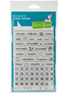 Lawn Fawn Lawn Fawn Clear Stamps - Plan On It: Calendar (LF1177) 