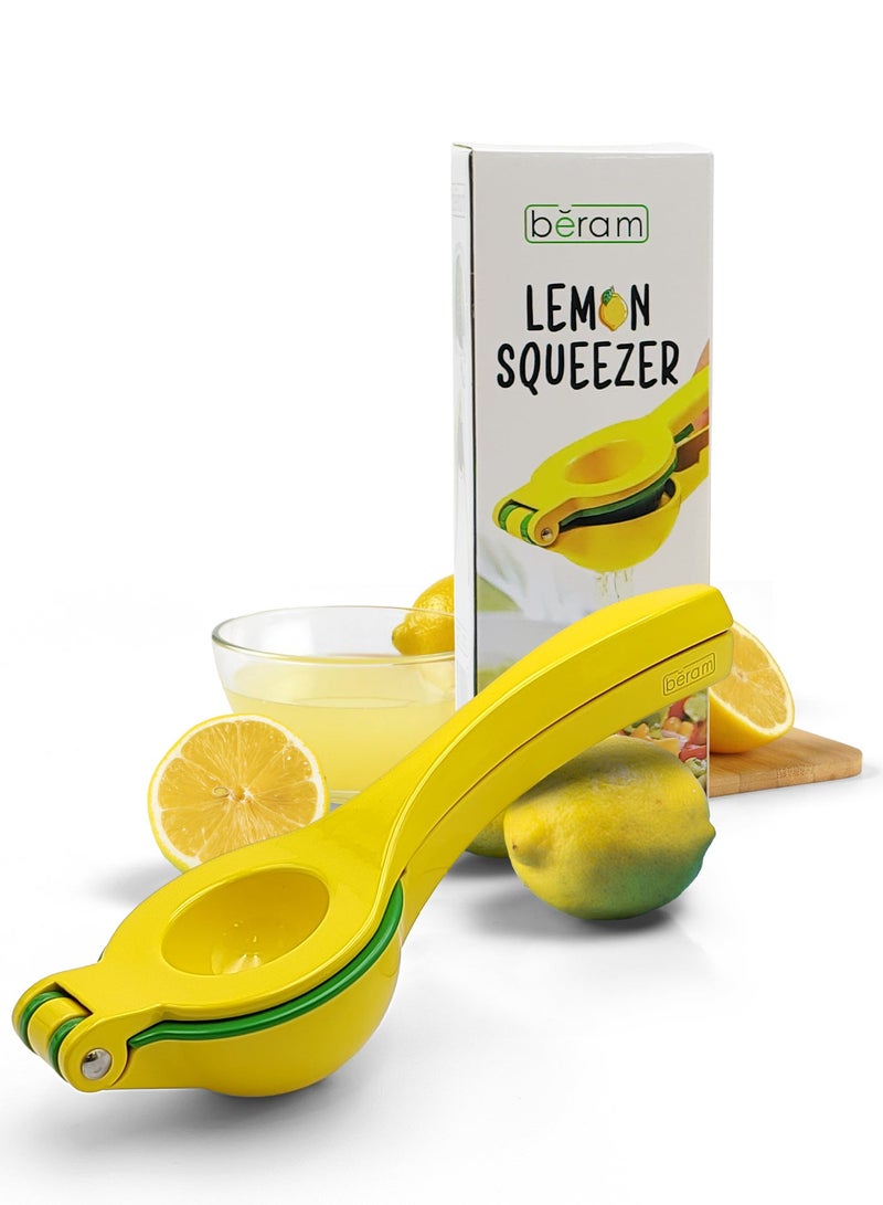 بيرام عصارة ليمون ليمون، 2 في 1 عصارة يدوية معدنية شديدة التحمل للليمون، فاكهة الحمضيات، بدون لب أو بذور، آمنة للاستخدام في غسالة الأطباق، أداة مطبخ للعصائر عالية الجودة - Image 2