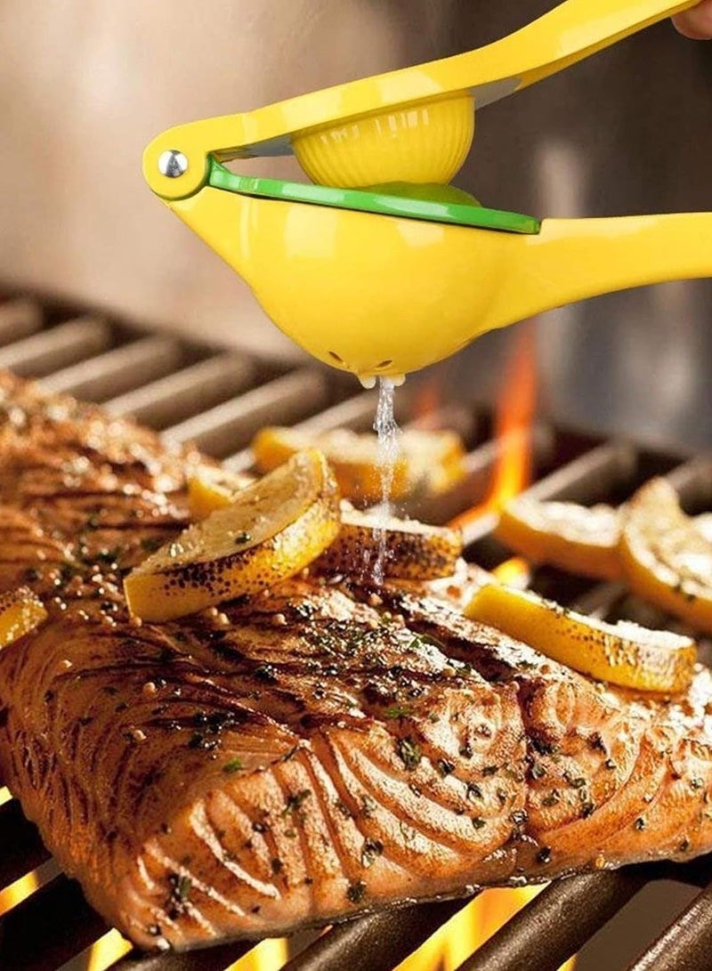 بيرام عصارة ليمون ليمون، 2 في 1 عصارة يدوية معدنية شديدة التحمل للليمون، فاكهة الحمضيات، بدون لب أو بذور، آمنة للاستخدام في غسالة الأطباق، أداة مطبخ للعصائر عالية الجودة - Image 5