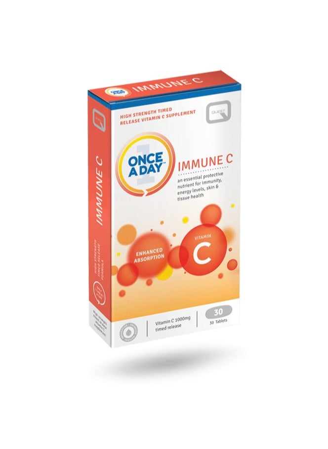 ONCE A DAY Immune C - Vitamin C 1000mg Time-Released - 30 Tablets 