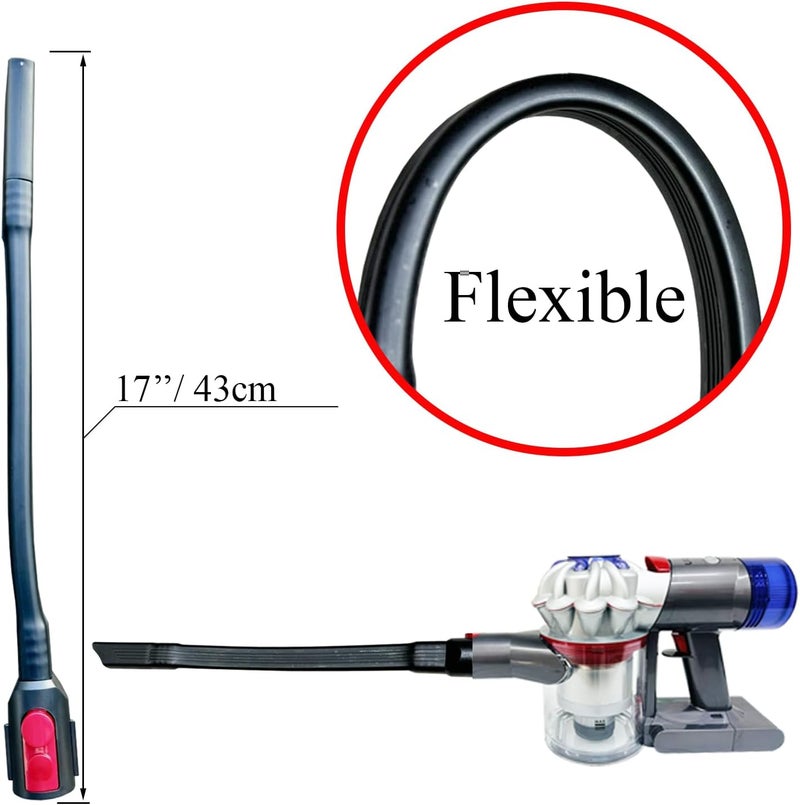 GHAMADE Flexible Crevice Tool for Dyson V7 V8 V10 V11 V15 Gen5 Cordless Vacuums - Vacuum Accessories & Attachments for Dryer Vent, Car Detailing and Corners Cleaning - Dryer Vent Cleaner Kit - Image 3