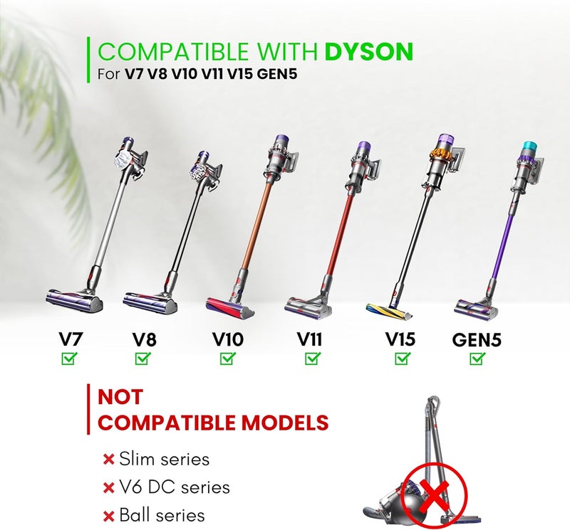 GHAMADE Flexible Crevice Tool for Dyson V7 V8 V10 V11 V15 Gen5 Cordless Vacuums - Vacuum Accessories & Attachments for Dryer Vent, Car Detailing and Corners Cleaning - Dryer Vent Cleaner Kit - Image 2