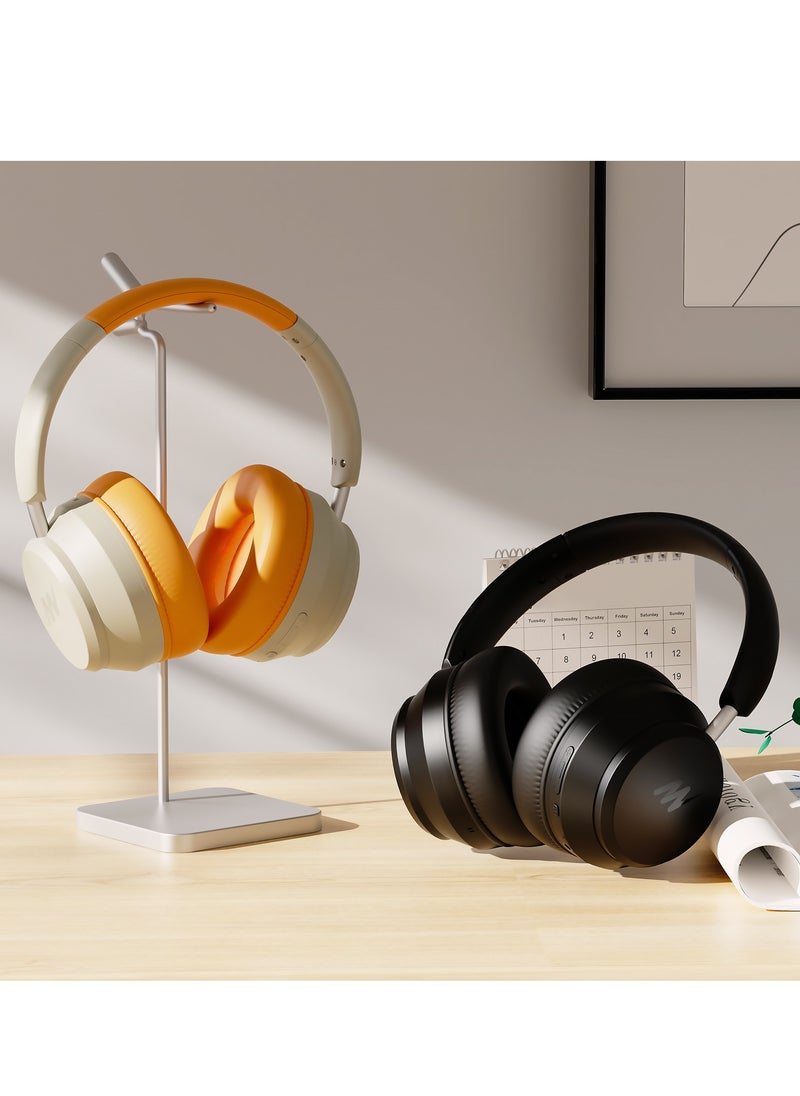 Mezone - Antonio Active Noise Cancelling Headphones, Wireless Bluetooth On-Ear Headphone with Mic, Deep Bass, Up to 30H Playtime, Type C Charging & Adjustable Headband Base, Black - Image 1