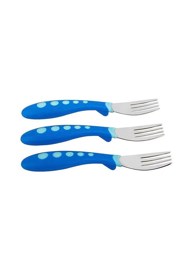 NUK First Essentials Kiddy Cutlery Forks (3 Count (Pack Of 1) Blue) - Image 3