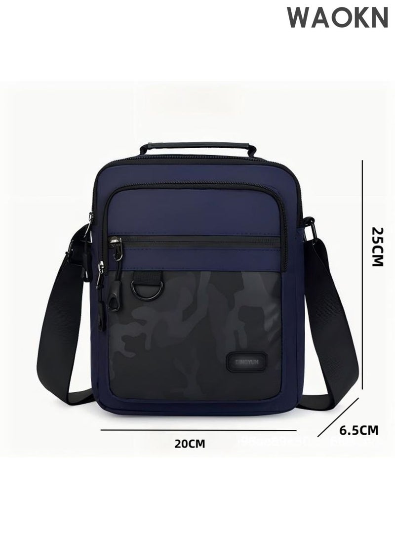 WAOKN Cross body Bag , Messenger Bag for Men and Women ,Purse Shoulder Bag , Sling Bag ,Travel Bag for Business Office School Satchel Bags , Small Carry Bags , portable and durable , waterproof material ,unisex , (Blue). - Image 5