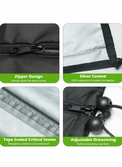 Y&D Electric Patio Heater Cover Waterproof, Outdoor Garden Covers with Zipper and Adjustable Drawstring  - Image 4