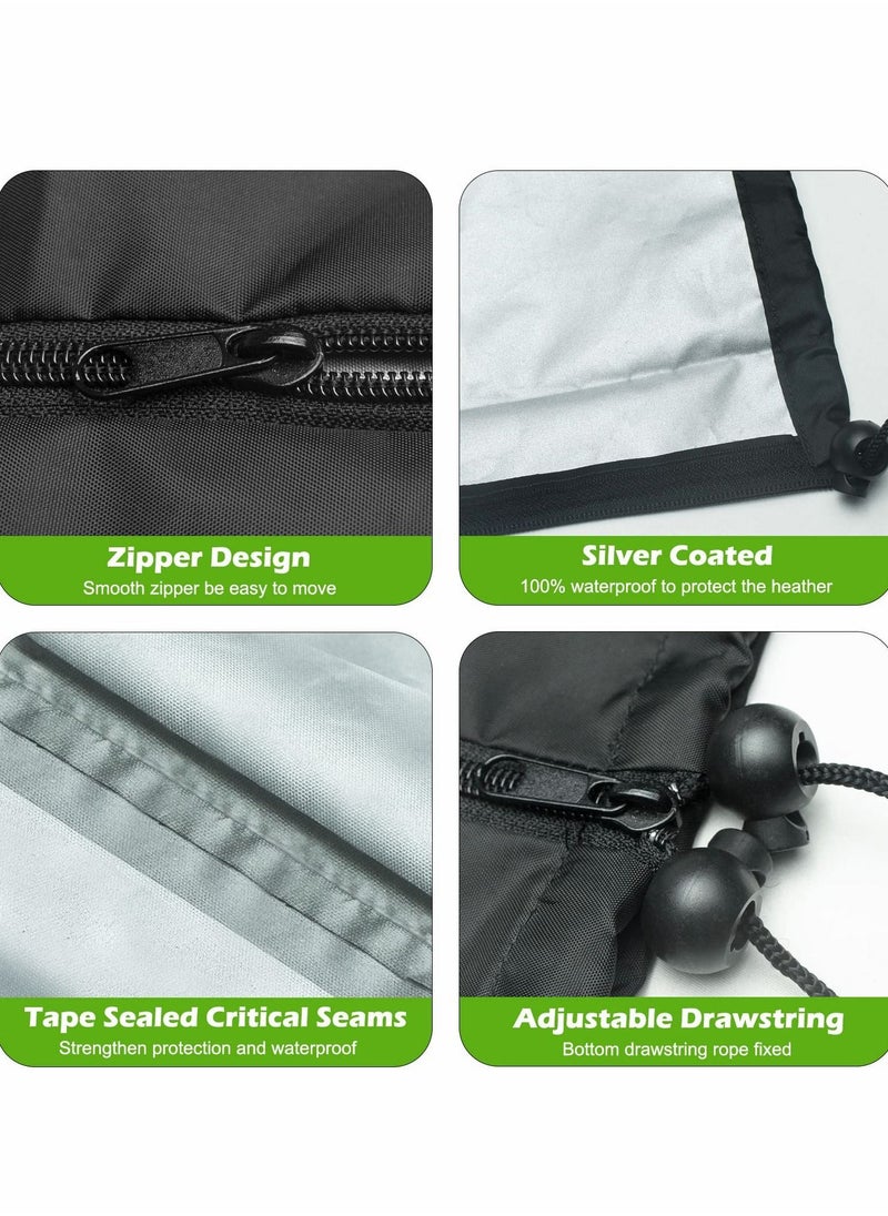 Y&D Electric Patio Heater Cover Waterproof, Outdoor Garden Covers with Zipper and Adjustable Drawstring  - Image 4