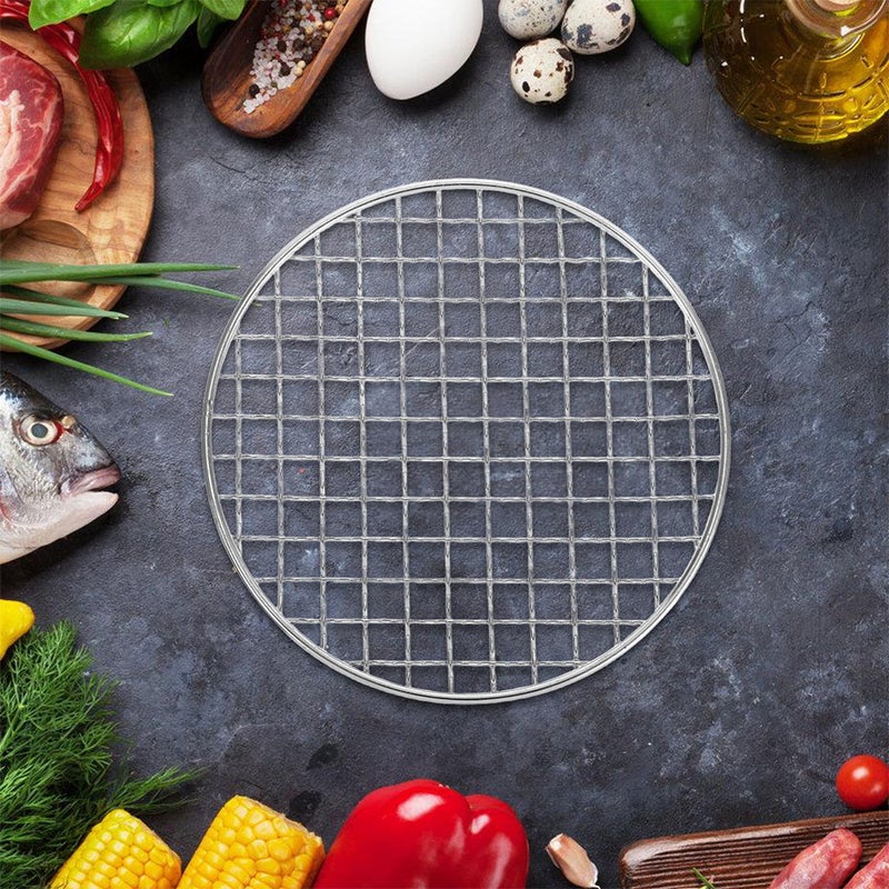 Stainless Steel Round Grill Grate BBQ Mesh Grill Net Reusable Wire Rack Outdoor Grilling Campfire Cooking Rack for Baking Steaming Barbecue Party Family Gatherings - Image 5