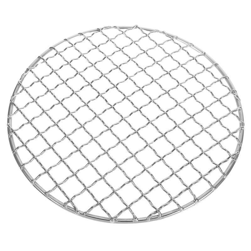 Stainless Steel Round Grill Grate BBQ Mesh Grill Net Reusable Wire Rack Outdoor Grilling Campfire Cooking Rack for Baking Steaming Barbecue Party Family Gatherings - Image 3