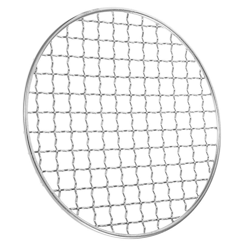 Stainless Steel Round Grill Grate BBQ Mesh Grill Net Reusable Wire Rack Outdoor Grilling Campfire Cooking Rack for Baking Steaming Barbecue Party Family Gatherings - Image 4