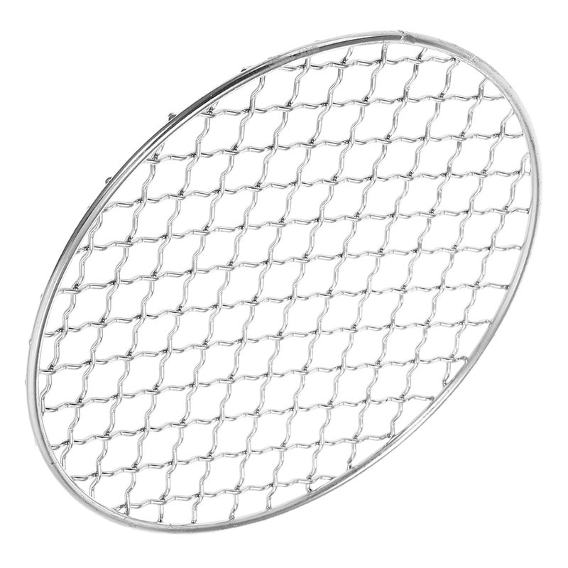 Stainless Steel Round Grill Grate BBQ Mesh Grill Net Reusable Wire Rack Outdoor Grilling Campfire Cooking Rack for Baking Steaming Barbecue Party Family Gatherings - Image 1