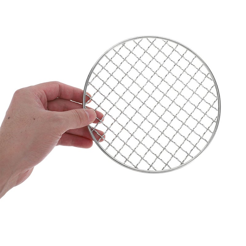 Stainless Steel Round Grill Grate BBQ Mesh Grill Net Reusable Wire Rack Outdoor Grilling Campfire Cooking Rack for Baking Steaming Barbecue Party Family Gatherings - Image 2