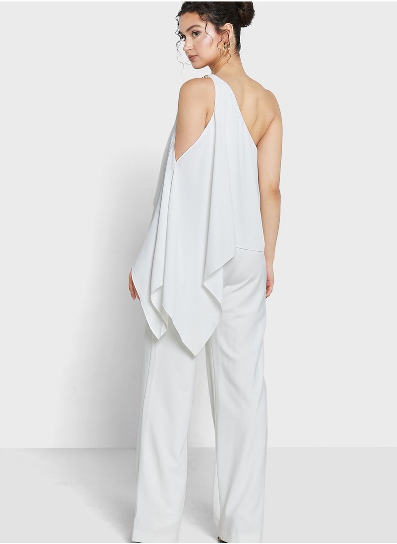 POLO RALPH LAUREN One Shoulder Wide Leg Jumpsuit  - Image 2