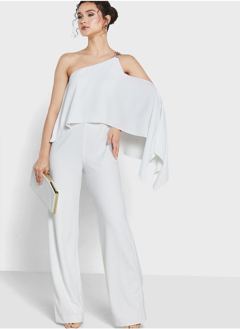 POLO RALPH LAUREN One Shoulder Wide Leg Jumpsuit  - Image 1