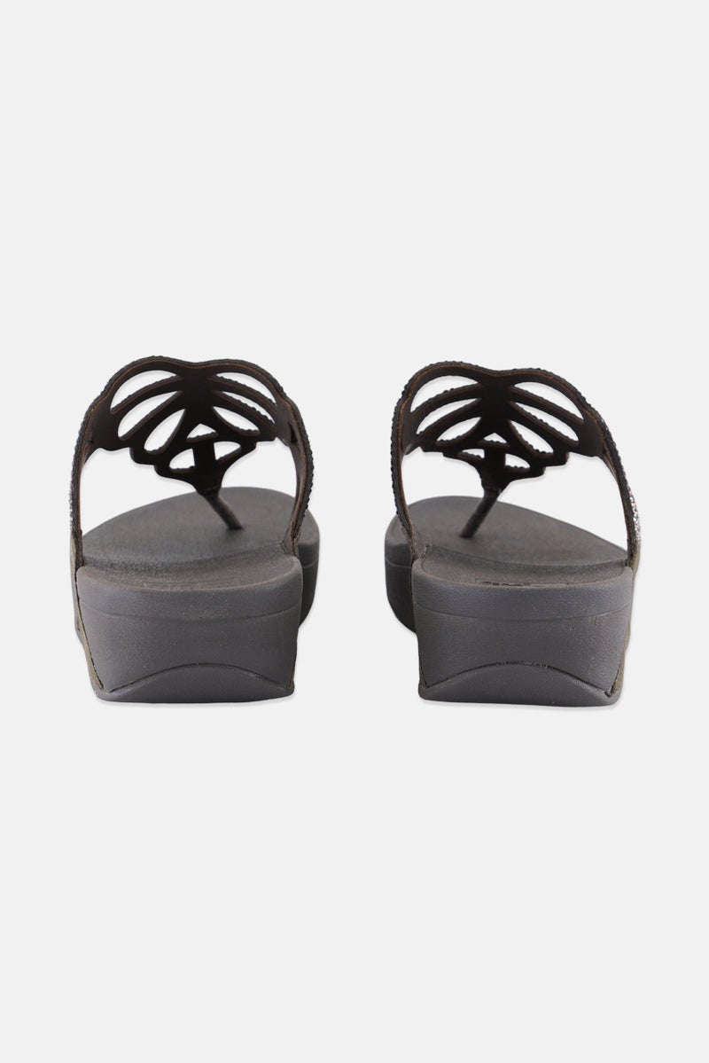 FitFlop Women Bumble Orystal Slip On Slippers, Grey - Image 4