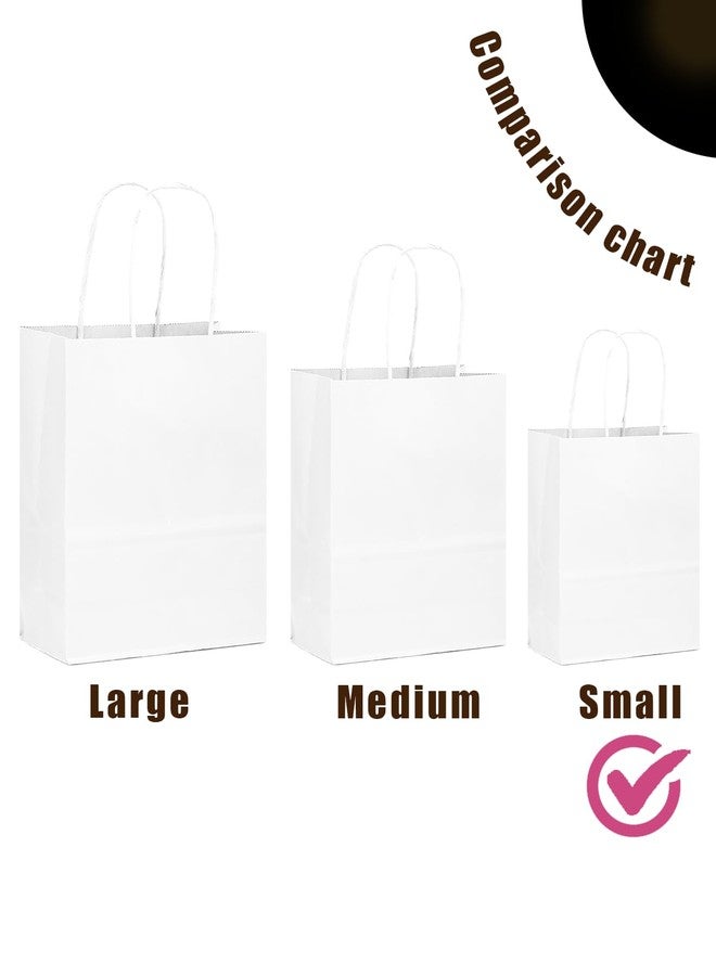 qiqee 26-Packs White Gift Bags with Handles Bulk 8.3"x3"x 6" Small Size Paper Bags Multiple Uses (Small Size) - Image 5