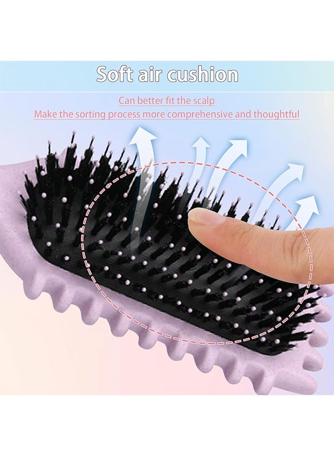 Flurry Curl Defining Hair Brush, Elastic Hair Styling Comb For Bounce & Volume, Durable Plastic Bristles & Abs Handle Purple - Image 4