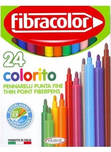 Fibracolor Colorito Felt Tip Pen 24 Colors 