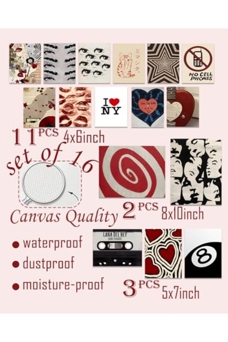 ASTRDECOR ALAYRA Downtown Girl Room Decor Set - 16 Y2K Posters, Wall Art Prints, Vintage Coquette Collage Kit for Teen Girls, Retro - Image 4