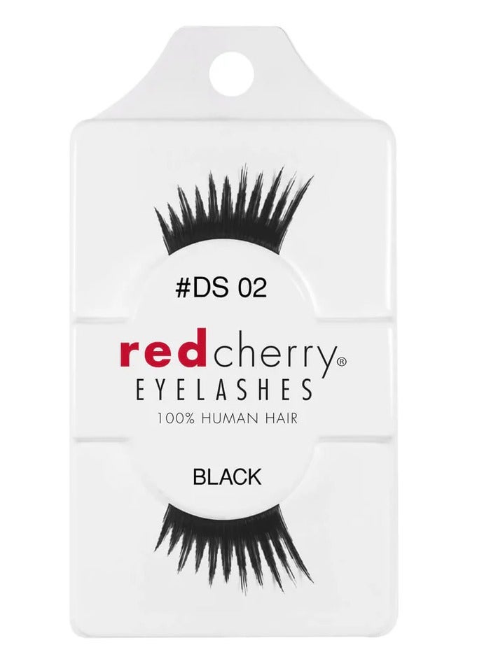 Red Cherry Eyelashes Human HAIR Black # DS 02 - Image 1