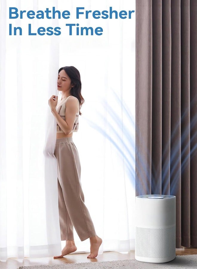 Joshberg Air Purifier for Bedroom Home, Ultra Quiet HEPA Air Filter Cleaner with Auto Mode & 3 Speed for Allergies, Pollen, Pets, Dust, Smokers; Home or Office,CADR 210m³/h, up to 25 m² - Image 3