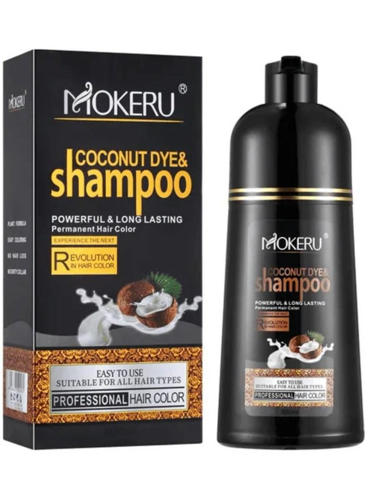 MOKERU - Coconut Dye And Shampoo Powerful And Long Lasting Permanent Hair Color 500 ML - Image 1