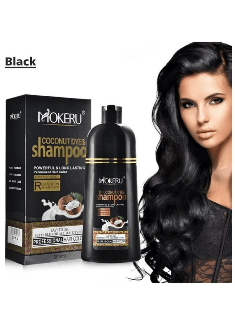 MOKERU - Coconut Dye And Shampoo Powerful And Long Lasting Permanent Hair Color 500 ML - Image 1