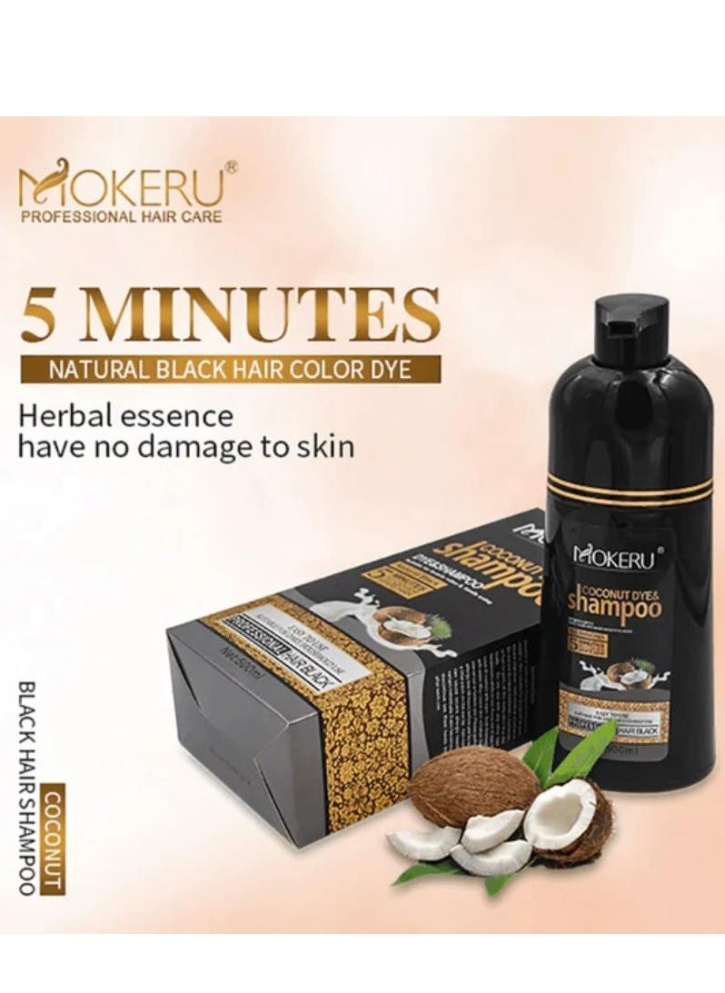MOKERU - Coconut Dye And Shampoo Powerful And Long Lasting Permanent Hair Color 500 ML - Image 1