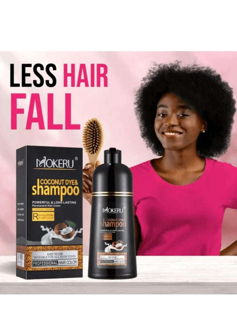MOKERU - Coconut Dye And Shampoo Powerful And Long Lasting Permanent Hair Color 500 ML - Image 1