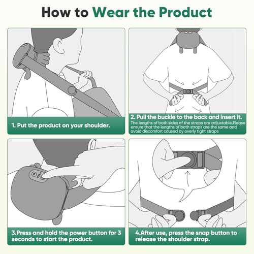 PRECHANA Shoulder and Neck Massager, Neck Massager for Pain Relief Deep Tissue with Two-Speed Temperature Adjustment Dual-Zone Heat, Back and Leg Massagers with Simulation Palm, Useful Gift - Image 5