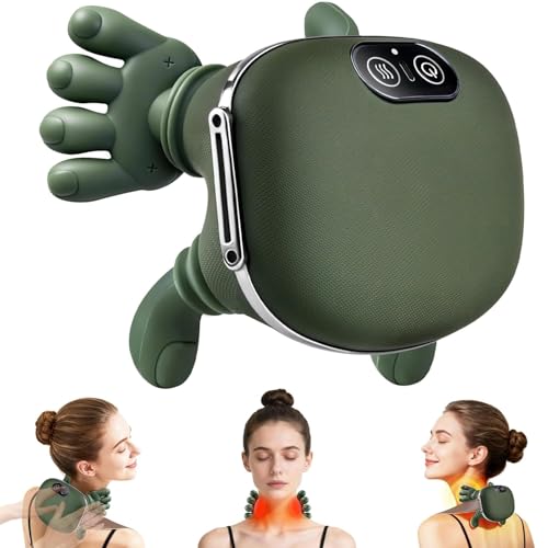 PRECHANA Shoulder and Neck Massager, Neck Massager for Pain Relief Deep Tissue with Two-Speed Temperature Adjustment Dual-Zone Heat, Back and Leg Massagers with Simulation Palm, Useful Gift - Image 1