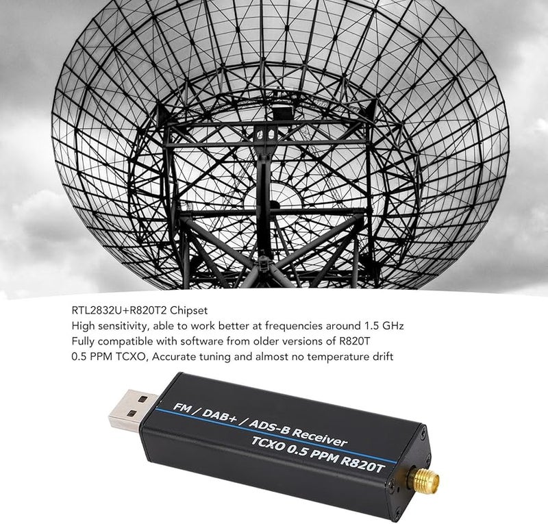 RTL SDR USB 3.0 Receiver 100kHz 1766MHz Wideband Radio Scanner with 0.5 PPM TCXO - Image 4