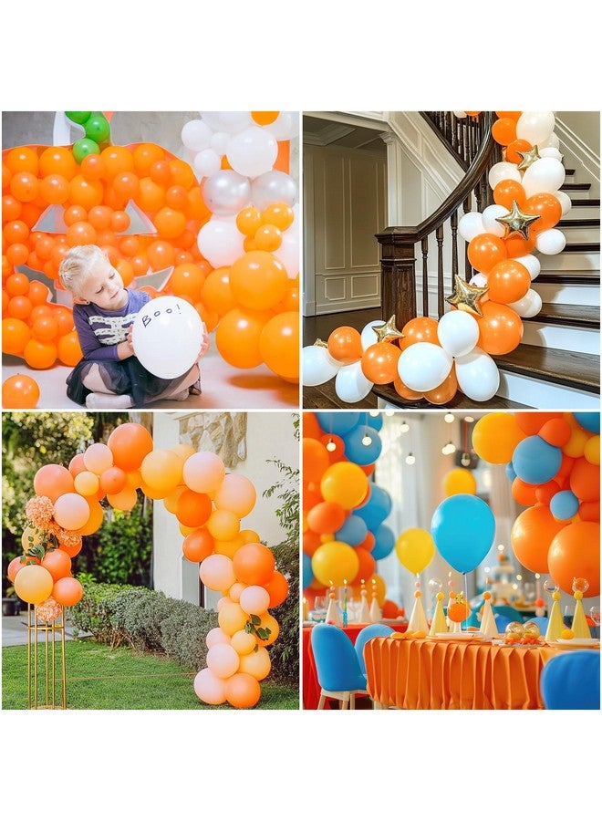 RUBFAC 129pcs Orange Balloons Different Sizes 18/12/10/5 Inches for Garland Arch Kit, Burnt Orange Latex Balloon for Birthday Party Baby Shower Easter Decoration - Image 4